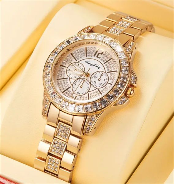 

fashion shining: gorgeous women's rhinestone watch, Slivery;golden