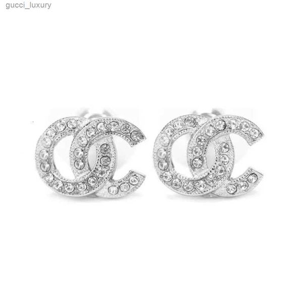 

fashion stud earrings woman luxury designer earring multi colors c letter jewelry women 18k diamond wedding gifts, Golden;silver