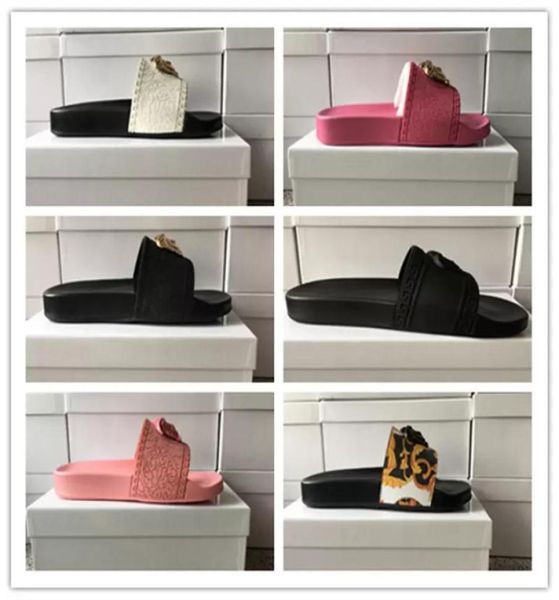 

slippers parisian luxury designer sliders men039s and women039s summer sandals beach sliders flipflops white slipper 35461717709, Black