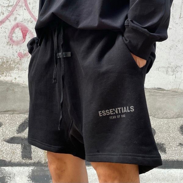 

foreign trade fog summer shorts men's high street essentials double line fashion brand fog sports leisure loose pants o1ny#, White;black