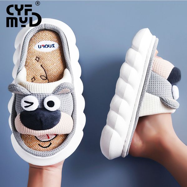 

slippers animals slippers women platform shoes cute cartoon thick sole home slippers bear slippers shark slippers house children slippers 23, Black