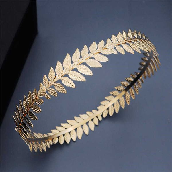 

wedding hair jewelry round hair band baroque vintage golden olive leaves tiaras crown bridal wedding headdress brides hair jewelry accessori, Slivery;golden