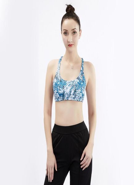 

sports yoga bra beauty back double cross ribbon exercise yoga gym vest push up fitness shakeproof adjustable strap bra7598622