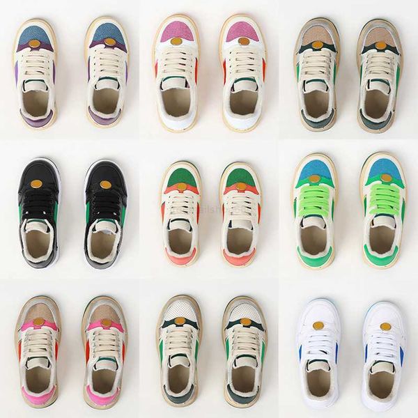 

kids designer shoes boys sneakers girls fashion sportshoes letter printed with striped 9 styles children breathable lace up shoes, Black;red