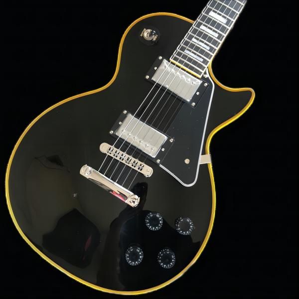 

custom shope lp black electric guitar gold hardware 3 humbucker pickups limited time sale369