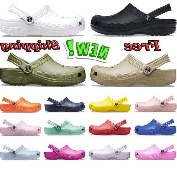 

croc clog buckle designer sandals slippers croos slides classic mens triple black white khaki navy blue waterproof shoes nursing hospital wo