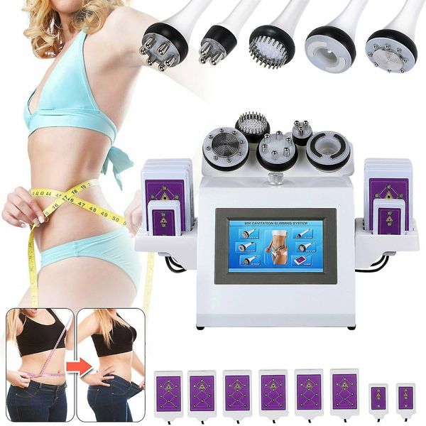 

6 in 1 80k ultrasonic cavitation slimming machine rf vacuum body beauty machine