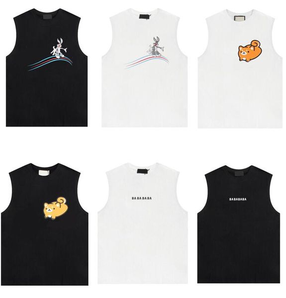

summer designer tanks for mens women vests with letters fashion sleeveless tshirts blouse black white multi style asian size xs-l, White;black