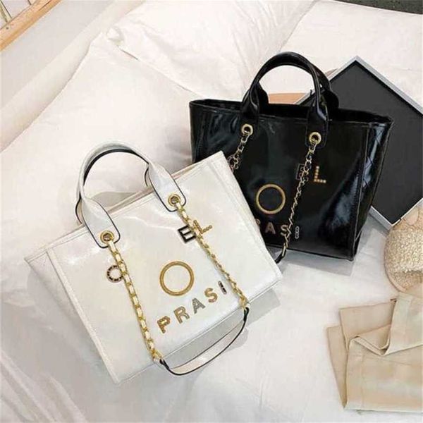 

50% off women's luxury handbags beach metal pearl letter badge tote bag small leather large chain wallet uzls