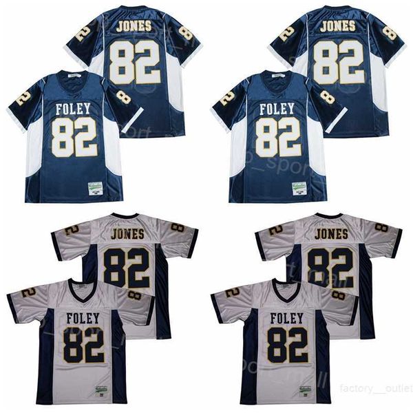 

high school football 82 julio jones jersey foley lions moive breathable college pullover retro pure cotton for sport fans embroidery team co, Black