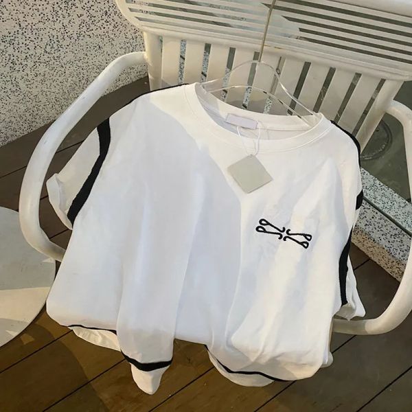 

fashion mens designer t letter shirt print tees t-shirts women casual loose shirts size 3xl 4xl 6shj, White;black
