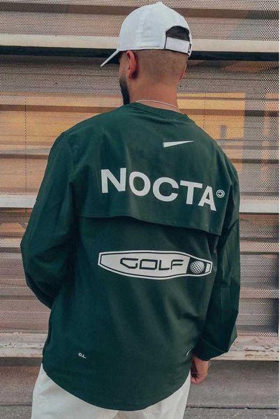

men's hoodies us version nocta golf co branded draw breathable quick drying leisure sports t-shirt long sleeve round neck summer motion, Black