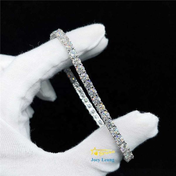 

hip hop jewelry tennis bracelet sterling silver vvs moissanite gemstone bracelet woman