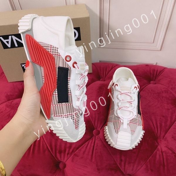 

new luxurys designer calfskin casual shoes reflective sneakers vintage trainers fashion shoes lace-up sneaker, Black