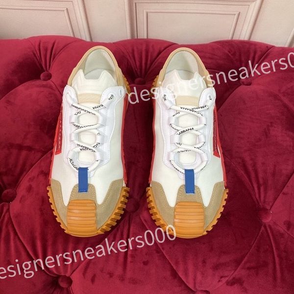 

2023 new designer men's and women's sports shoes casual shoes leather lace up flat shoes retro canvas shoes men's and women&#, Red;white