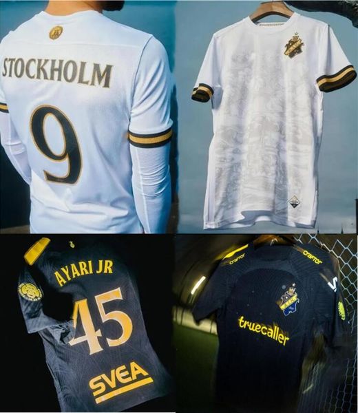 

2023 aik solna guidetti soccer jerseys stockholm special limited-edition hussein otieno fischer thill tihi haliti 132-year history 23 24 jer, Black;yellow