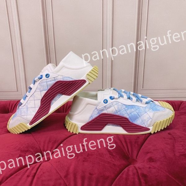 

2023 new vintage casual shoes calfskin reflective sneaker designer mens women sneakers fashion shoes increasing platform shoe leather traine, Black