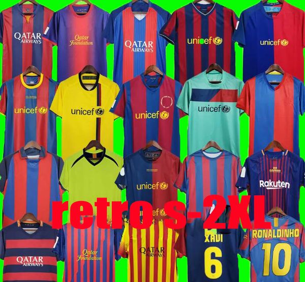 

barcelonas retro soccer jerseys 2003 2004 2005 2006 2007 2008 2009 2010 2011 2012 2013 vintage football shirt t ronaldinho a.iniesta 03 04 0, Black;yellow