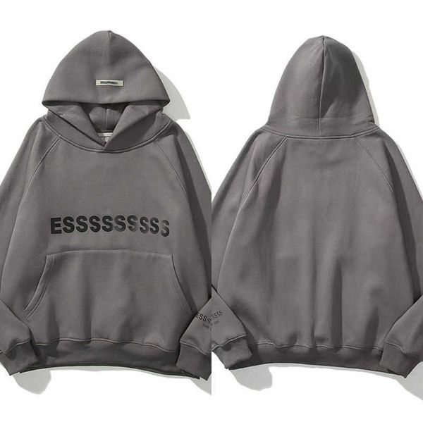 

luxury men's classics tracksuits esss ential sweatshirts letter hoodies men women sportswear hooded pant coat sweater pullover couple, Gray