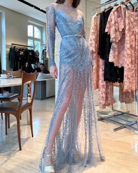 

evening dress yusuf aljasmi's gray long-sleeved tunic dress zuhair murad kim kardashian, Black;pink