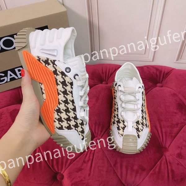 

2023 new luxurys vintage casual shoes calfskin reflective sneaker designer mens women sneakers fashion shoes increasing platform shoe leathe, Black