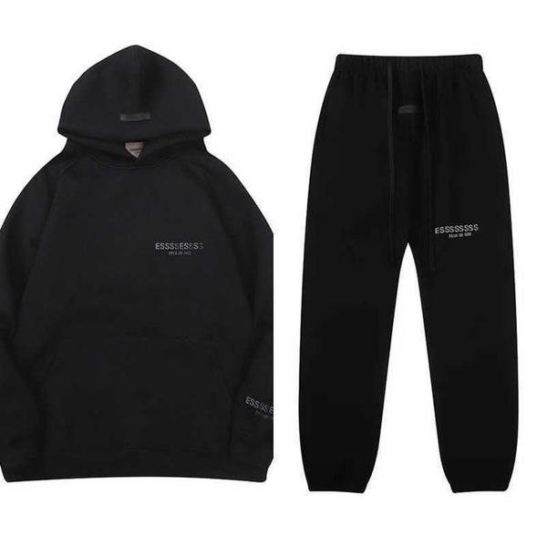 

classics luxury men's tracksuits essss entials sweatshirts letter hoodies men women sportswear hooded pant coat sweater pullover coupl, Gray