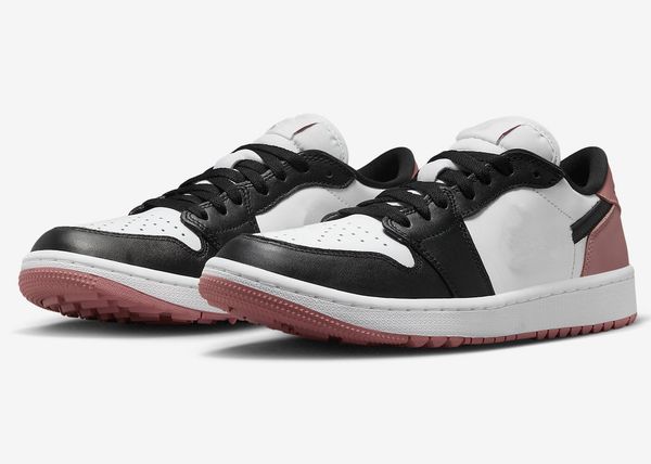 

2023 motorcycle boots jumpman 1 low golf rust pink basketball shoes dd9315-106 real leather designer outdoor sneakers