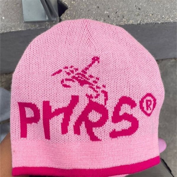 

beanie skull caps y2k rajut akrilik wol pola grafis goth wanita hangat musim dingin pria grunge hip hop skullies kasual luar ruangan 230418, Blue;gray