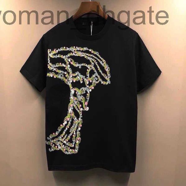 

men's t-shirts designersummer 100% cotton casual shirt designer t shirt men's large size round neck short women pullover shirt t-s, White;black