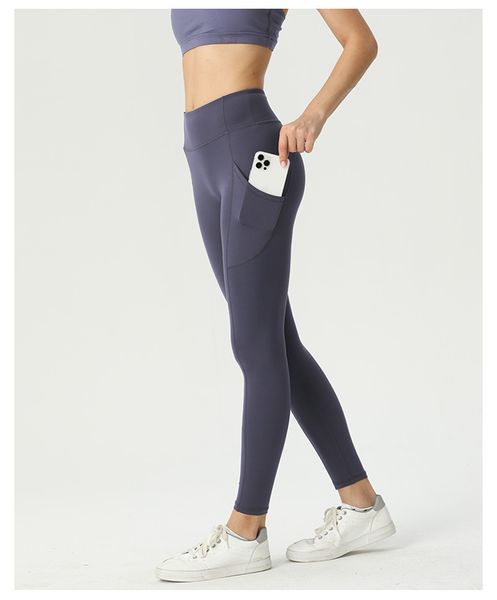 

famous designer ms yoga pants no t lycra elastic waistband line movement of double side pocket tighten quite buttock grind hair naked