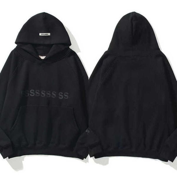 

luxury classics men's tracksuits essss entials sweatshirts letter hoodies men women sportswear hooded pant coat sweater pullover coupl, Black