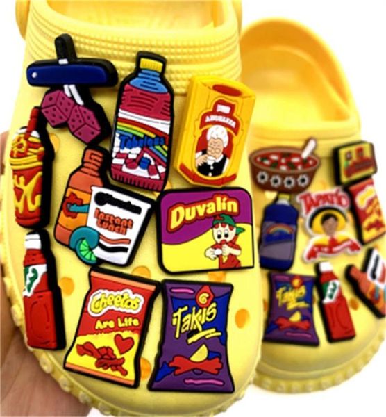 

with mexican animal culture characteristics food icon shoes croc charms for kids croc accessories diy gifts potato chips bottle wr7110857, White;pink
