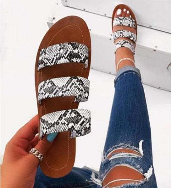 

summer women slippers flat snakeshin flip flops ladies outdoor beach slides casual soft female fashion shoes3964732, Black