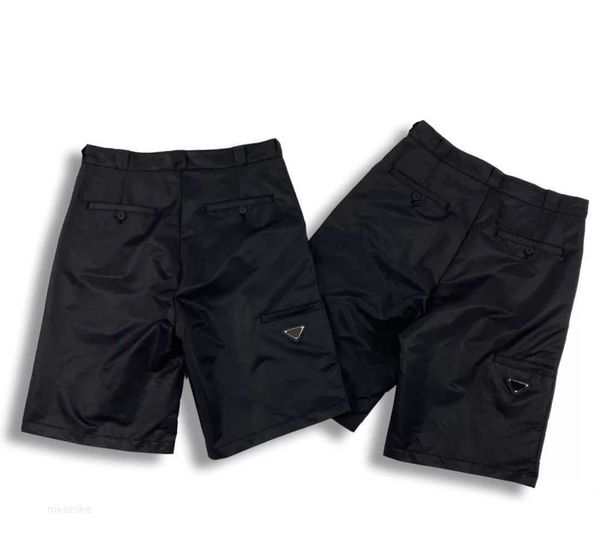 

2023 mens shorts pant classic street sweatpants basic zipper pocket double hook couple nylon rome soft and breathable summer beach short t13, White;black