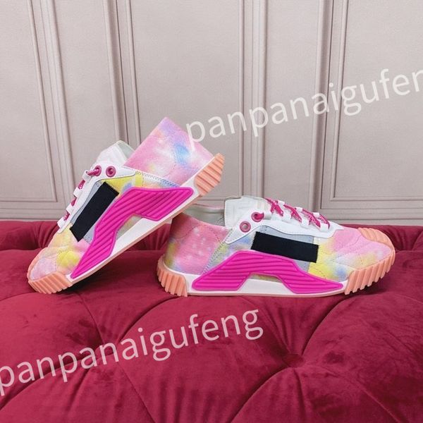 

2023 new luxury vintage casual shoes calfskin reflective sneaker designer mens women sneakers fashion shoes increasing platform shoe leather, Black