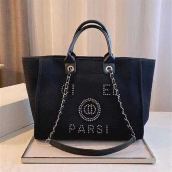 

50% off luxury women's beach classic canvas large capacity bag small chain packs big shopping handbags gab0