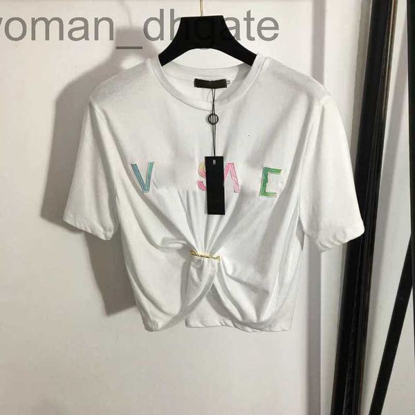 

women's t-shirt designer23 t-shirts fashion t shirts women chest color embroidery letter shirt streets ladies short sleeved t-shirt col, White