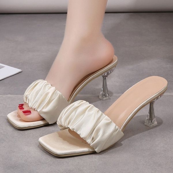 

slippers summer women shoes high heels black peep toe plus size ytmtloy indoor house zapatillas mujer casa 1 230419