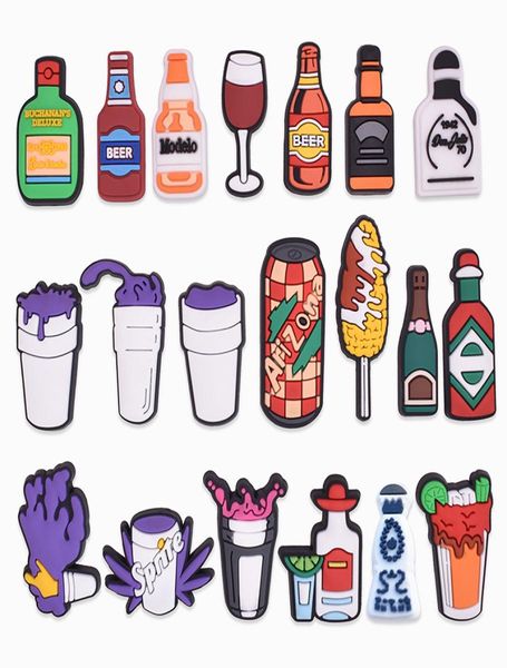 

beer drink croc charms shoe parts accessories decoration charm clog pins buttons4531879, White;pink