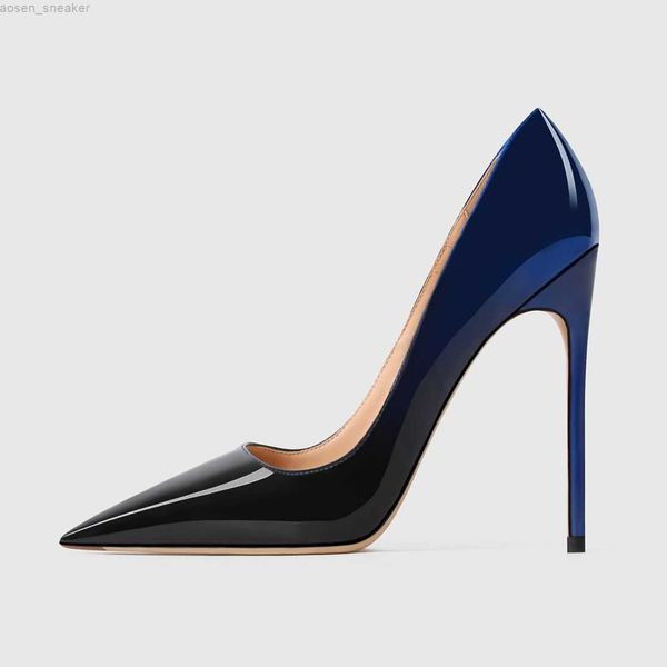 

mixed colors women pumps 2022 new pointed toe fashion high heel shoes ladies stiletto party evening dress shoes 8cm 12cm plus 44 0419, Black