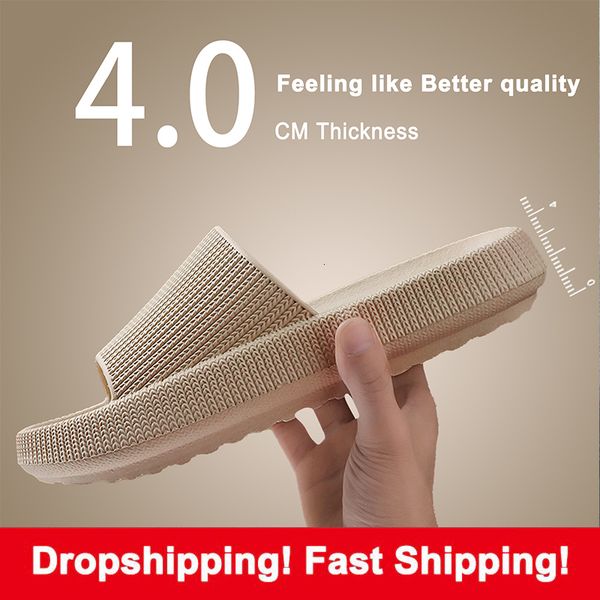 

slippers 2023 summer nonslip flip flops thick platform men bathroom home antiodor soft sole lightweight sandals cloud eva 230419, Black