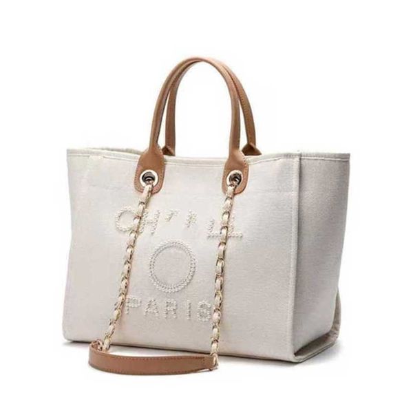 

50% off women's luxury classic canvas beach bag large capacity small chain packs big shopping handbags p60i