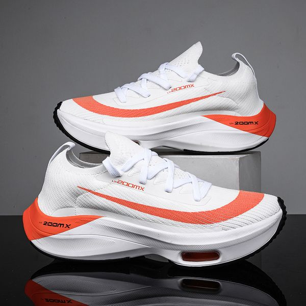 

dress shoes fashion men's sneakers lace up round toe cushioning running for woman trainer race breathable couple tenis shose 230418, Black