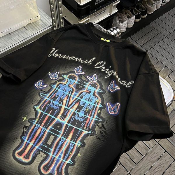 

mens tshirts european and american fashion summer graphic tshirt men women printed casual couple hip hop harajuku gothic 230419, White;black