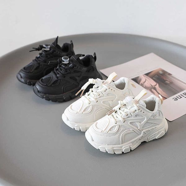 

sneakers children mesh breathable sneakers 2022 spring autumn new baby soft bottom casual shoes school sports sneakers for boys girls fashio, White