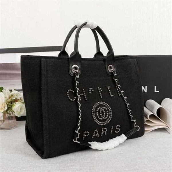 

50% off luxury women's classic canvas beach bag large capacity small chain packs big shopping handbags snzh