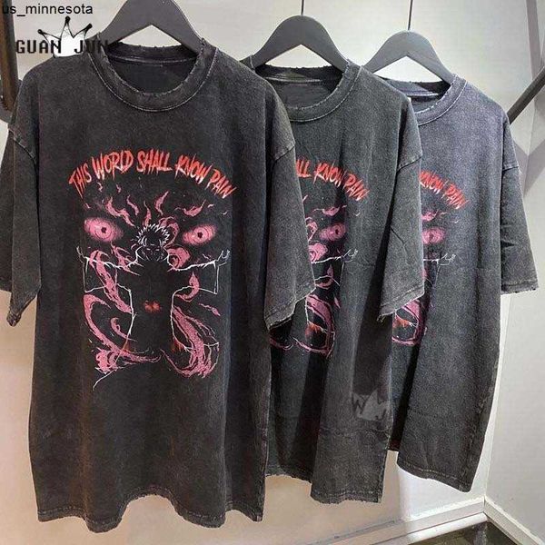 

men's t-shirts anime printed t shirt men retro washed 100 cotton tees harajuku tshirt 2021 uchiha sakura streetwear hip hop male tshir, White;black