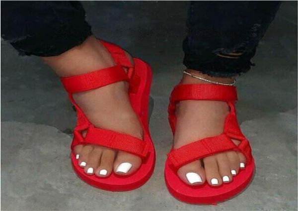 

mcckle summer soft slip sandals 2020 new women buckle strap foam sole durable sandals ladies outdoor casual beach shoes woman mx207790190, Black