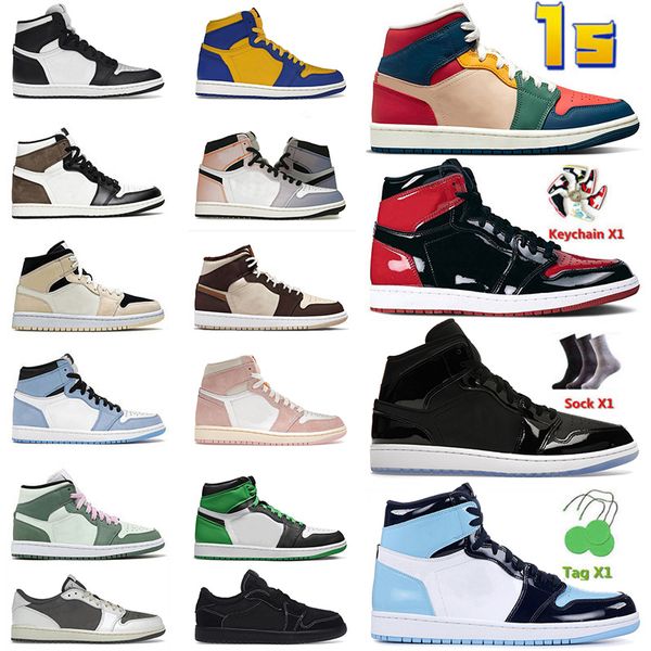 

original jumpman 1 1s men women basketball shoes high space jam og black phantom low reverse mocha panda university blue skyline lucky green