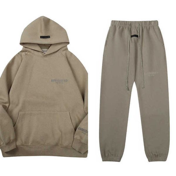 

luxury men's classics tracksuits esss ential sweatshirts letter hoodies men women sportswear hooded pant coat sweater pullover couple, Black
